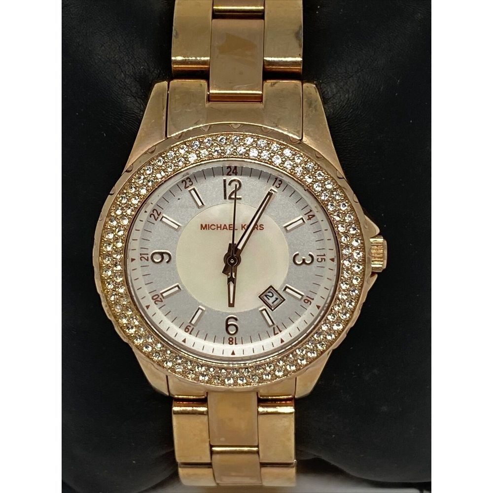 Michael Kors Glitz MK5403 Women's Stainless Steel Analog Dial Quartz Watch MP79 - Picture 2 of 12